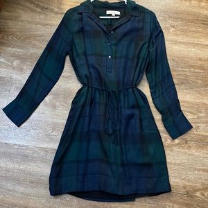 Size large LOFT lined plaid dress.